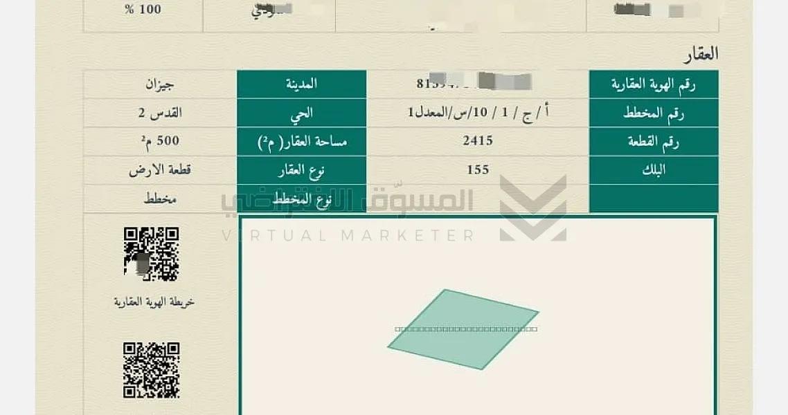 ارض جازان القدس للبيع